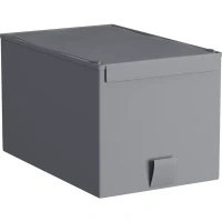 Короб для хранения Spaceo 16.5x18x28 см полипропилен цвет гранит SPACEO Короб для шкафа
