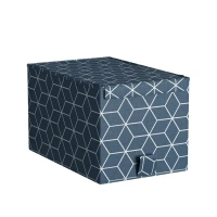 Короб для хранения Spaceo 16.5x18x28 см полиэстер цвет синий SPACEO Короб для шкафа