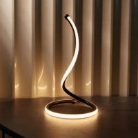 Настольная лампа светодиодная Rexant Spiral Uno теплый белый свет цвет черный REXANT None