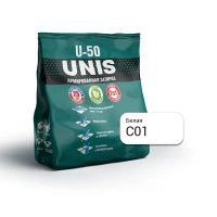Затирка цементная Unis U-50 цвет С01 белый 1 кг UNIS