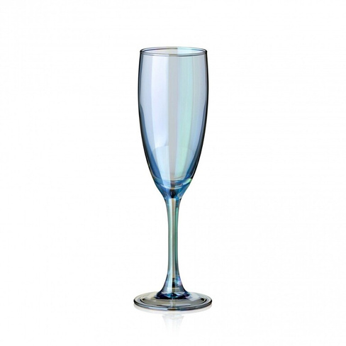 Бокал для шампанского, 170 мл, стекло, 6 шт, Glasstar, Васильковый 3, RNVS_1687_3